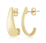 14K Yellow Gold 7mmx20mm J Hoops