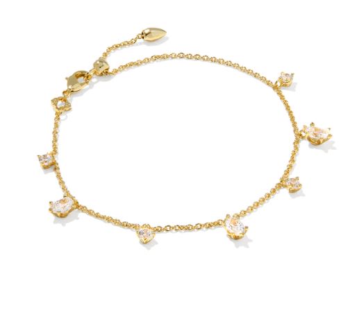 Cailin Gold Plated White CZ Delicate Chain Bracelet by Kendra Scott