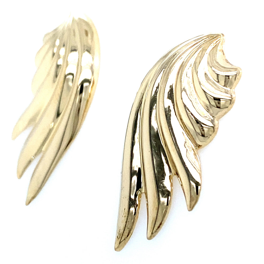 Estate Feather Earrings