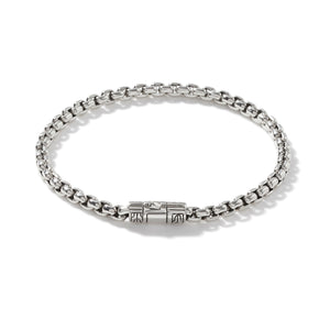 Classic Chain Sterling Silver 4mm Box Chain Bracelet with Pusher Clasp by John Hardy