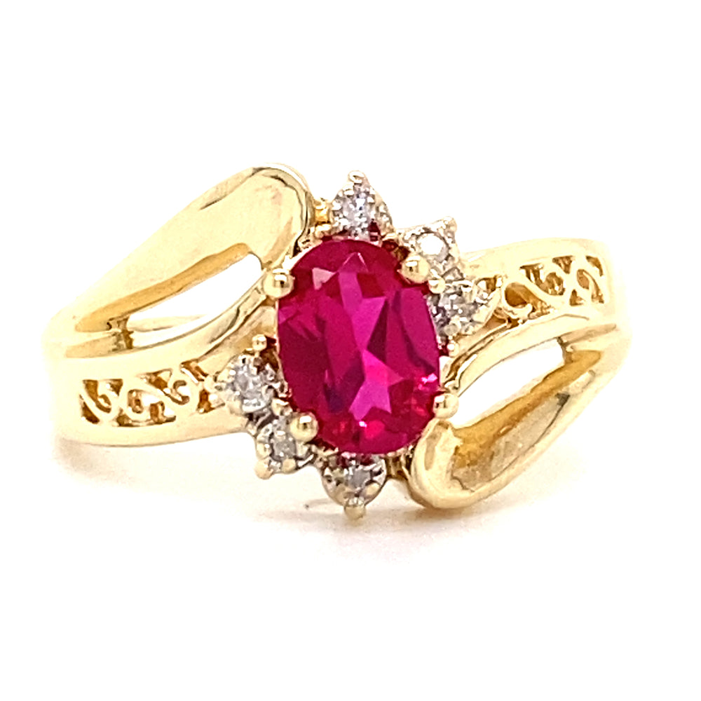 Estate Lab Grown Ruby Ring