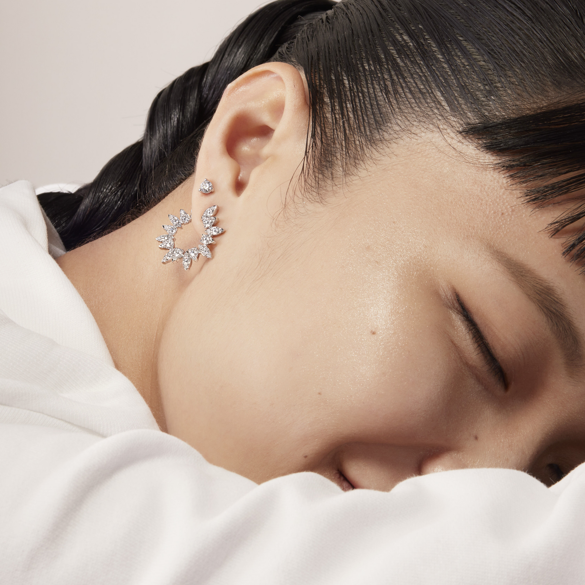 18K White Gold 1.96cttw VS-SI I-J Diamond Stud Earrings by Hearts On Fire