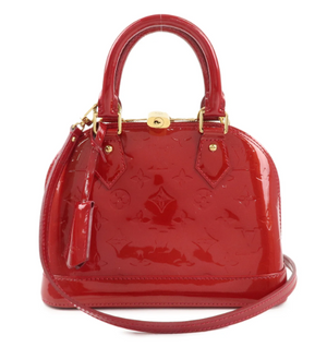 PREOWNED Louis Vuitton Vernis Alma BB in Red