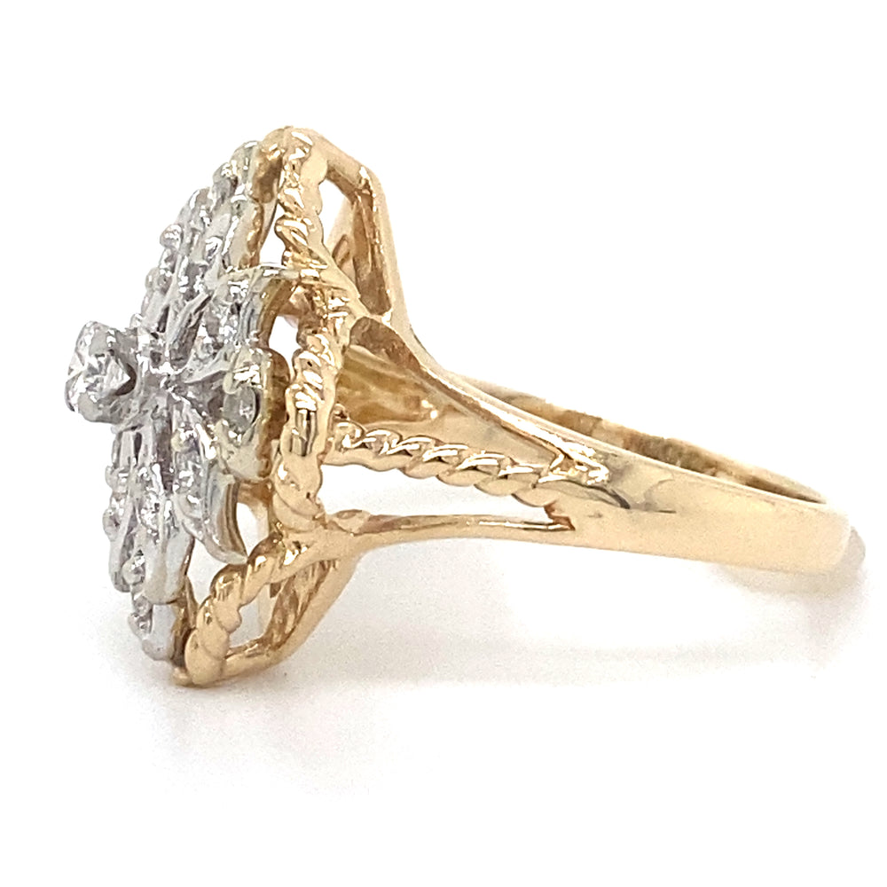 Estate Diamond Rope Ring