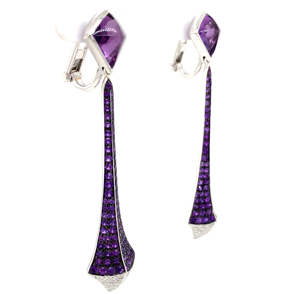 Estate Rodney Rayner Amethyst Earrings