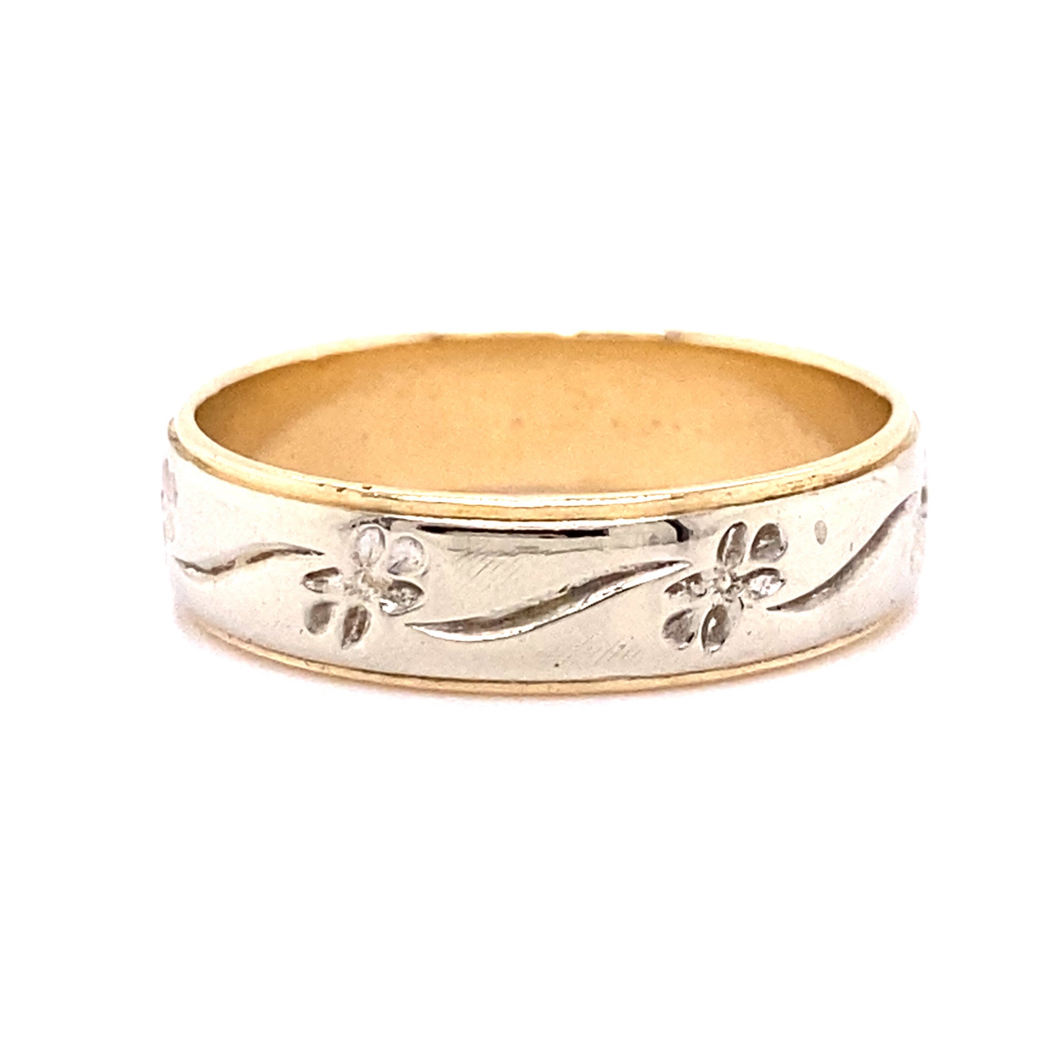 Estate Forget Me Not Wedding Band