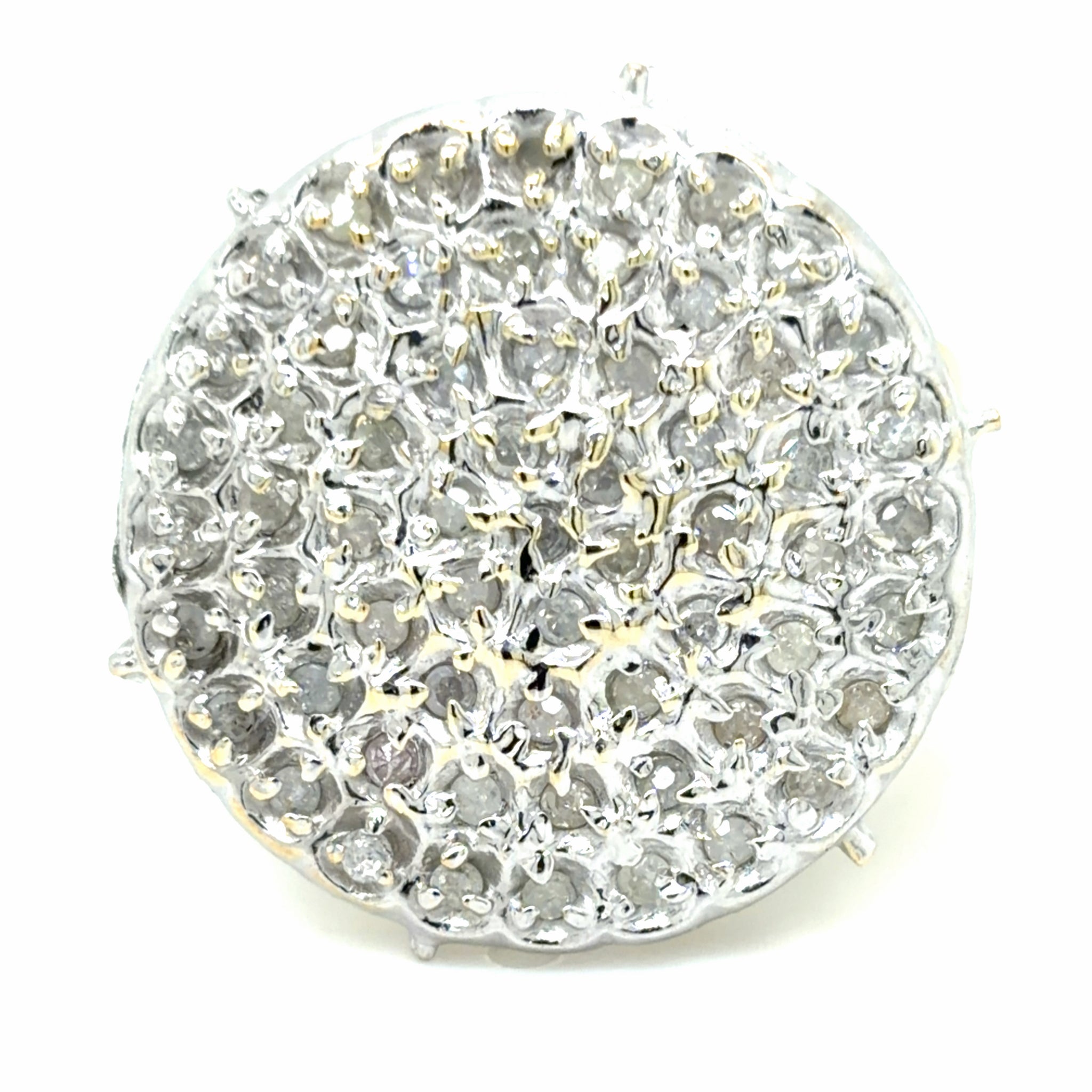 Estate Diamond Large Circle Cluster Ring