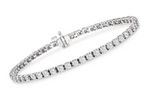 14K White Gold 5.20cttw G-H VS Round Brilliant Cut Diamond Bracelet