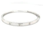 14K White Gold 0.36cttw Diamond Bangle Bracelet