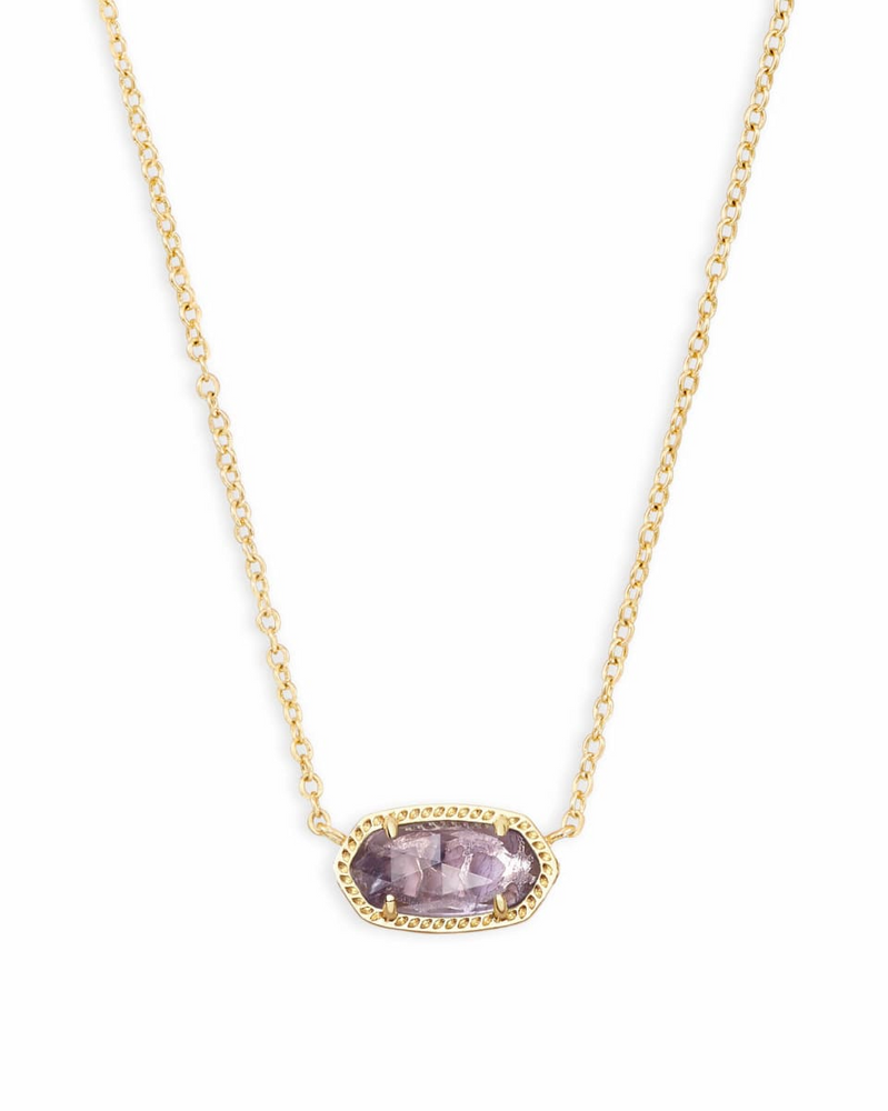 Elisa Gold Plated Necklace in Amethyst by Kendra Scott