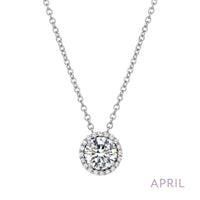 Simulated Diamond Birthstone Pendant by Lafonn