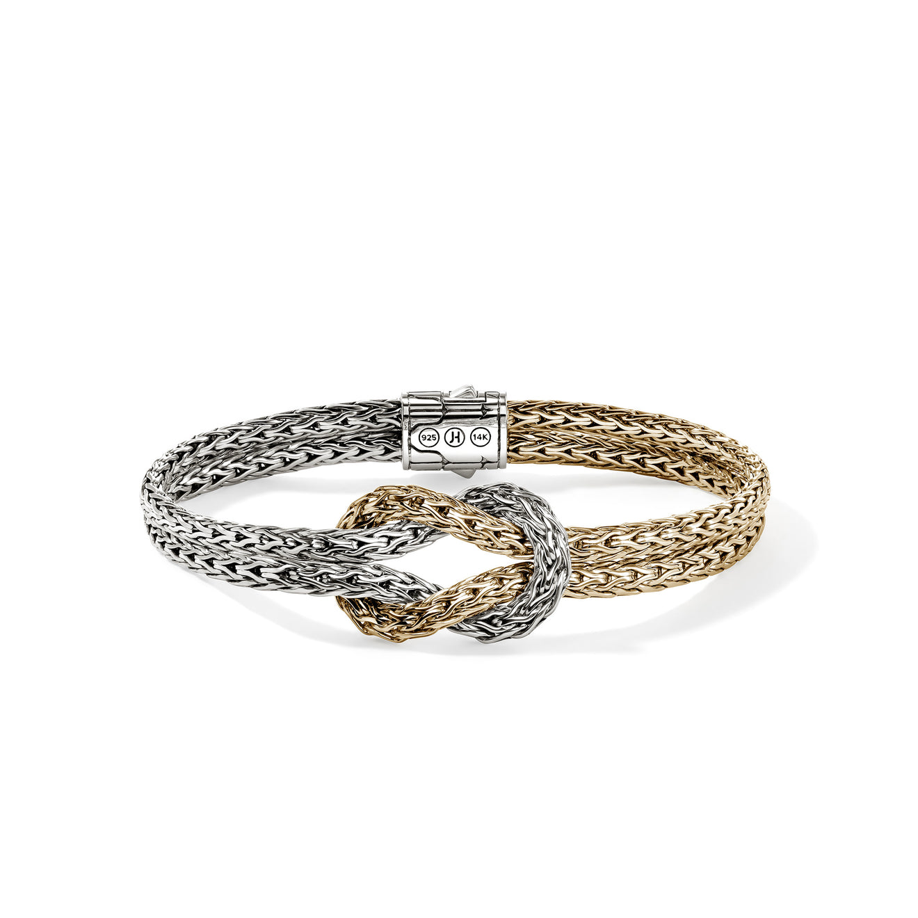 Love Knot 14K Gold & Silver 7mm Bracelet by John Hardy