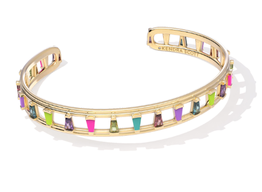 Kelsey Gold Plated Multi Mix Cuff Bracelets S/M by Kendra Scott