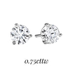 18K White Gold, Hearts on Fire 0.77cttw VS-SI I/J Solitaire Diamond Earrings