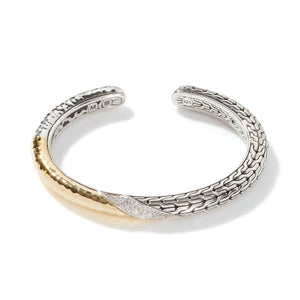 Twisted Two-Tone Diamond Bracelet by John Hardy