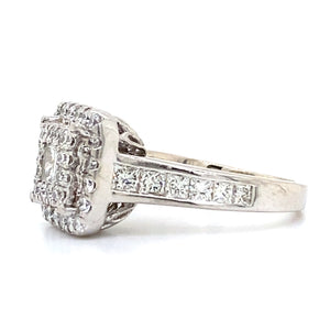 Estate 2.01cttw Diamond Double Halo Ring