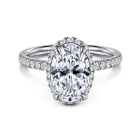 14K White Gold 0.30cttw SI2 G-H Diamond Semi-Mount Engagement Ring by Gabriel