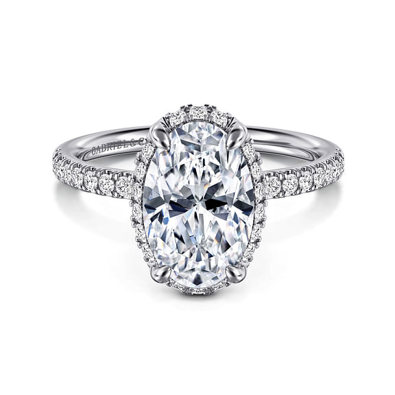 14K White Gold 0.30cttw SI2 G-H Diamond Semi-Mount Engagement Ring by Gabriel