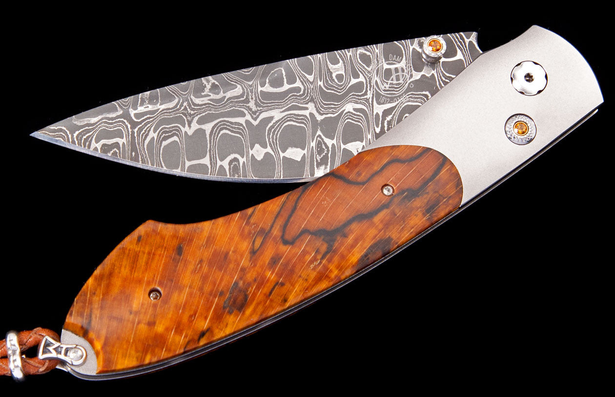 B12 'Forest Grove' Titanium, W/ Orange Spalted Beech Wood, Citrine Gemstones 307/500 By William Henry