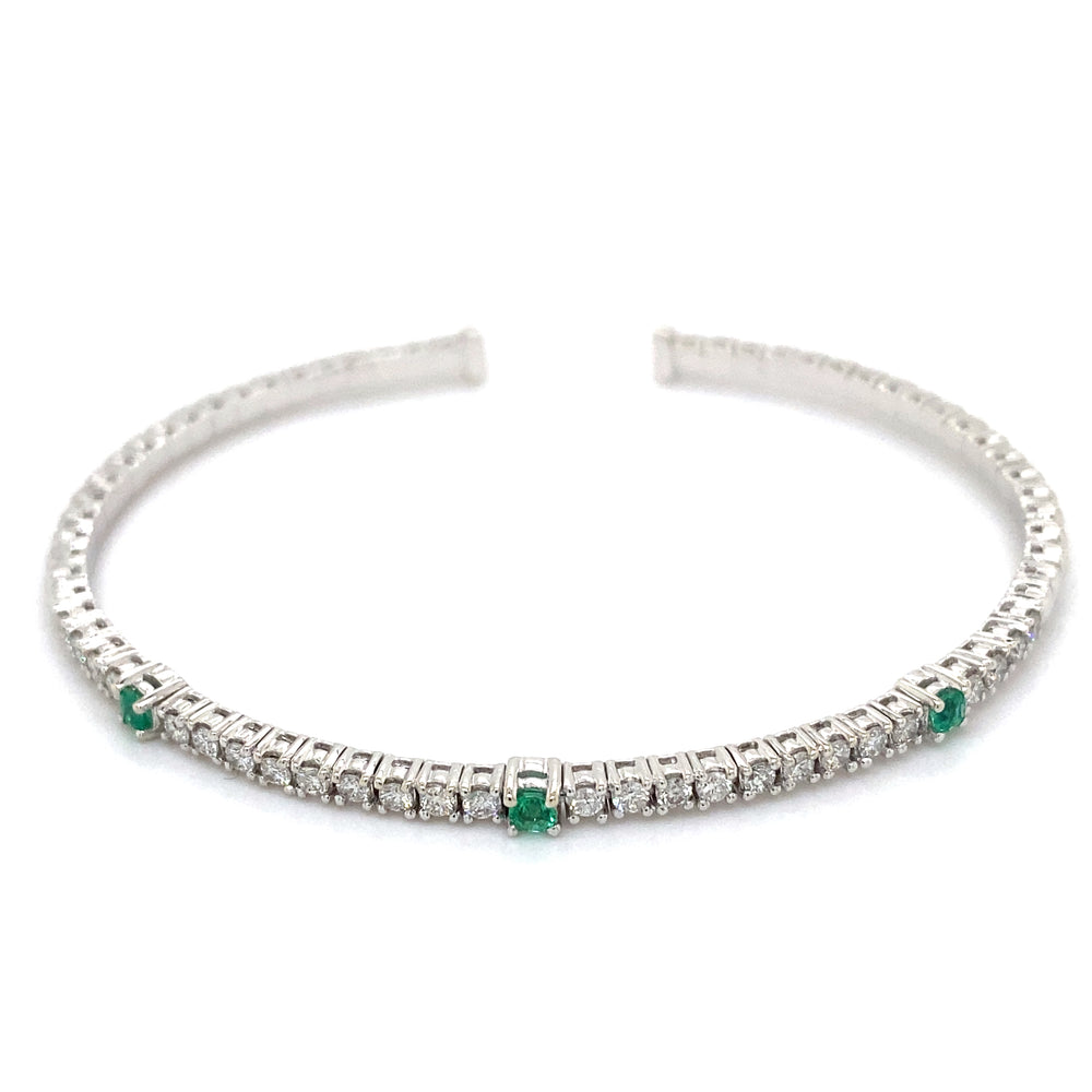 Estate Emerald & Diamond Cuff