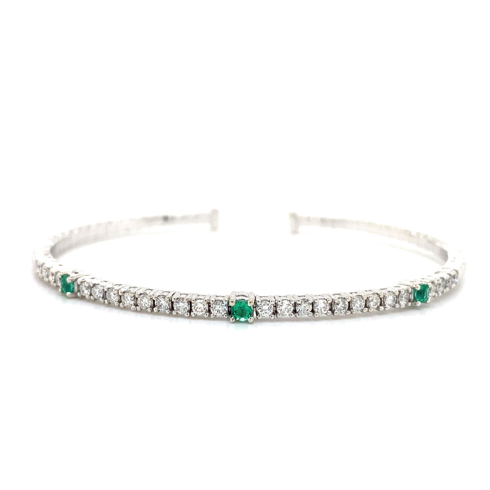 Estate Emerald & Diamond Cuff