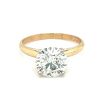 14K Yellow & White Gold LAB GROWN 2.10ct G VS1 Round Cut Diamond Engagement Ring