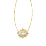 Grayson Gold Plated Sunburst Pendant in Iridescent OPLT Illusion by Kendra Scott