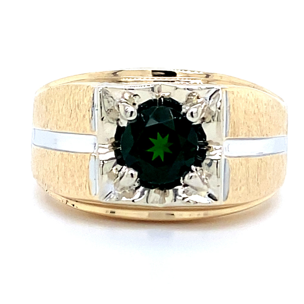 Estate Gent's Chrome Diopside Ring