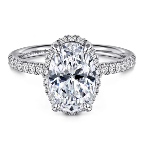 14K White Gold 0.30cttw SI2 G-H Diamond Semi-Mount Engagement Ring by Gabriel