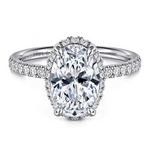 14K White Gold 0.30cttw SI2 G-H Diamond Semi-Mount Engagement Ring by Gabriel