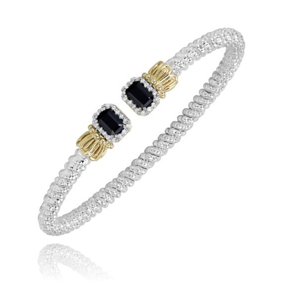 Sterling Silver & Yellow Gold Diamond and Onyx Bracelet by VAHAN