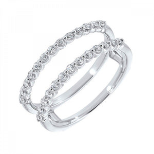 14K White Gold 0.33cttw SI H-I Diamond  Insert Ring Band