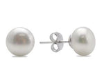 Sterling Silver 6.0mm White Freshwater Pearl Earrings
