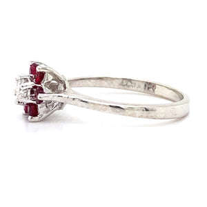 Estate Ruby Flower Ring