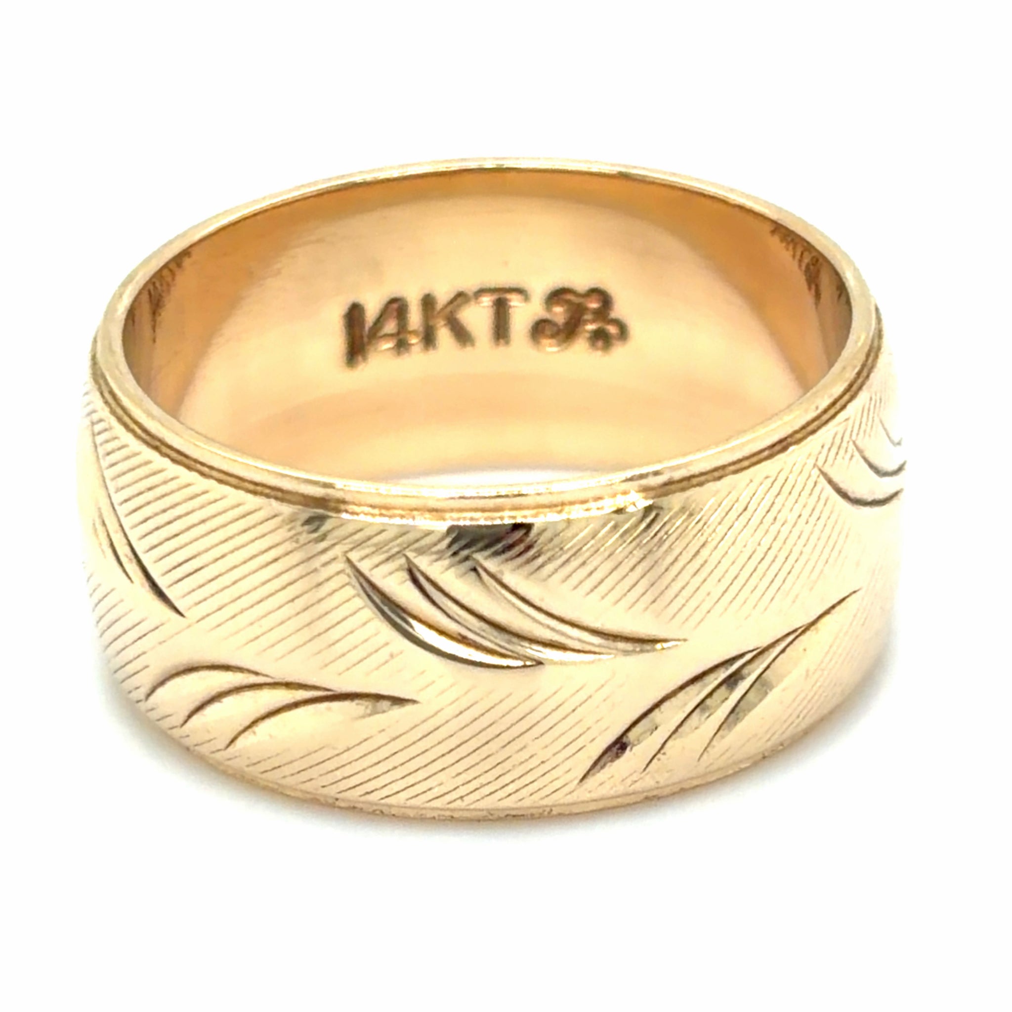 Estate 8mm Diamond Cut & Textured Wedding Band