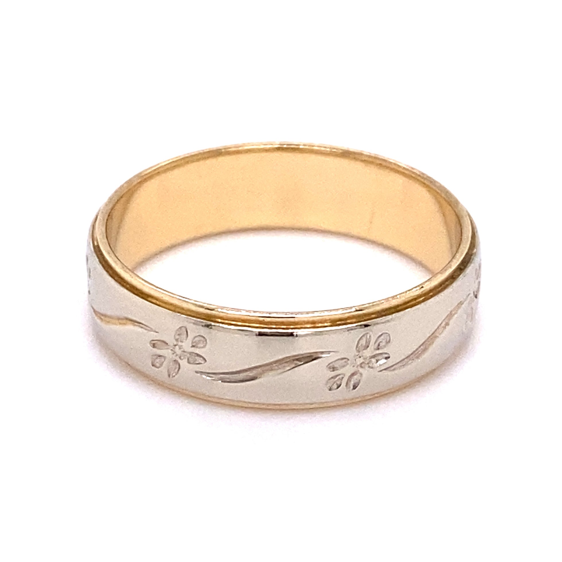 Estate Forget Me Not Weding Band