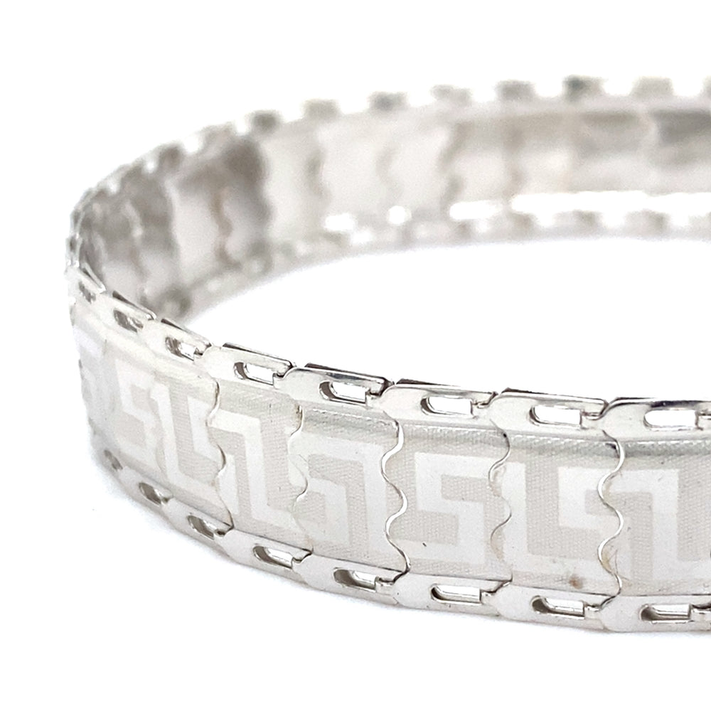 Estate 7.5"  Greek Key Bracelet