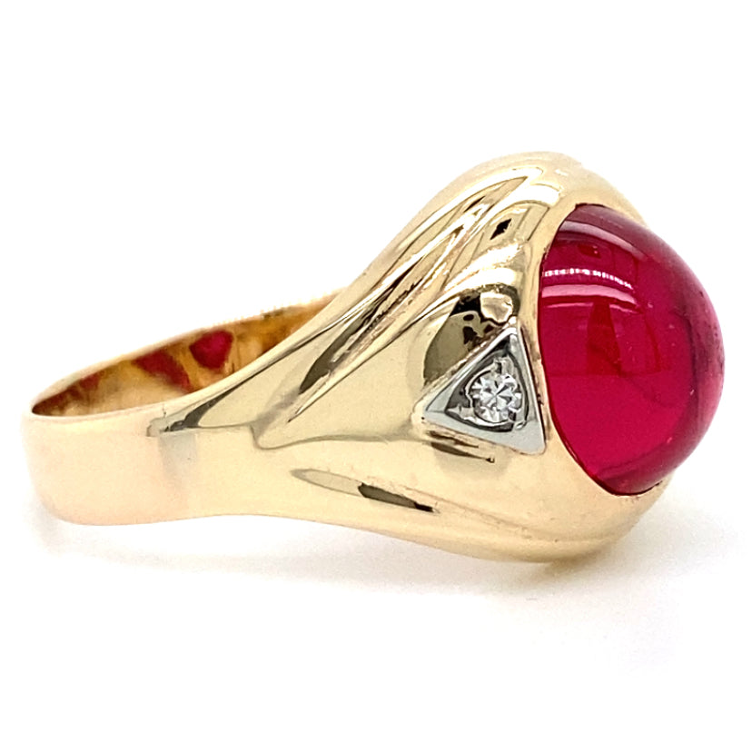 
            
                Load image into Gallery viewer, Estate Synthetic Ruby Ring
            
        