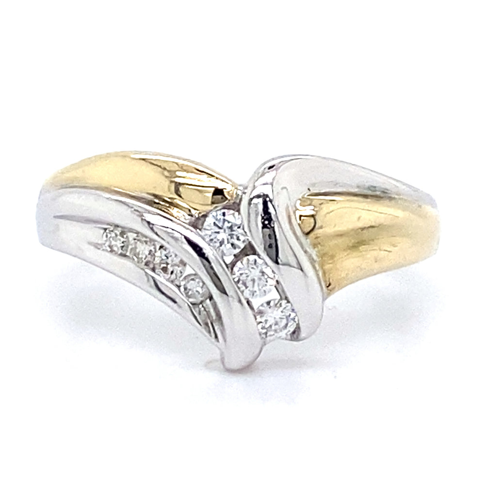 Estate Two-Tone Gold & Diamond Fashion Ring