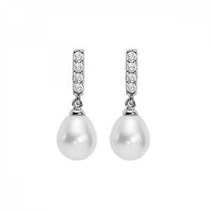Freshwater Pearl & Crystal Earrings
