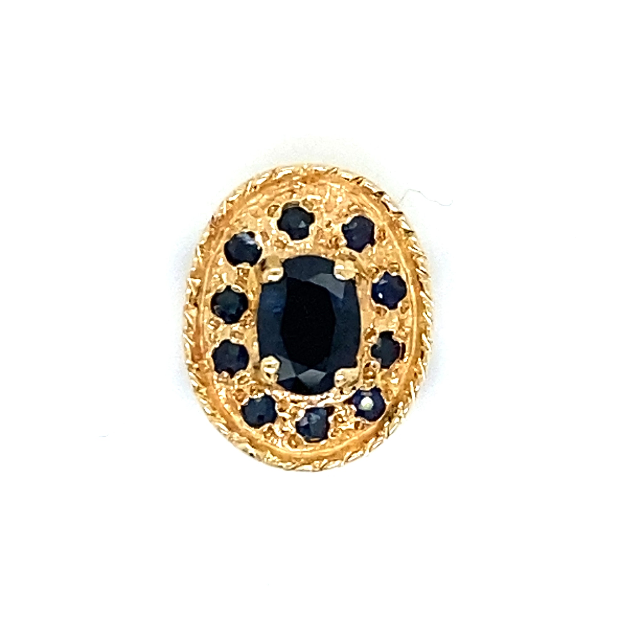 Estate Blue Sapphire Oval Slide