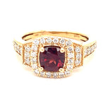 Garnet and Diamond Ring