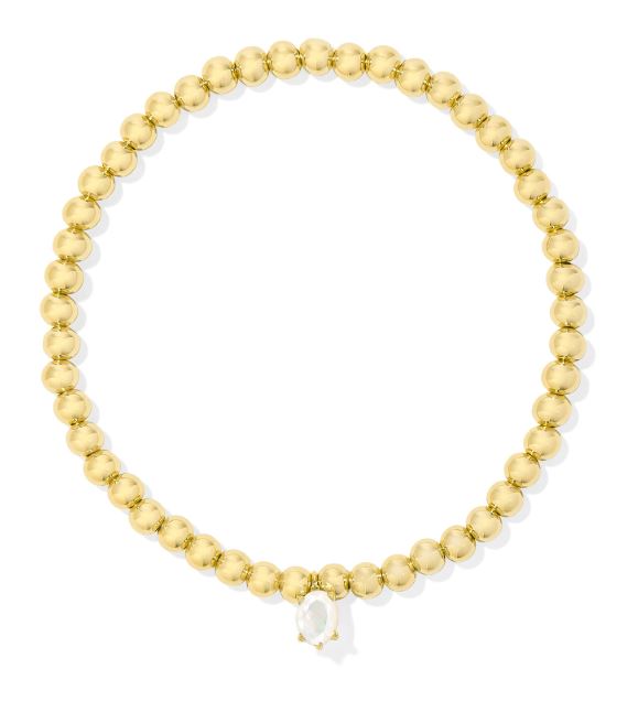 Cailin Gold Plated Ivory MOP Stretch Bracelet by Kendra Scott