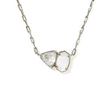 Tatum Silver Neutral Mix Short Pendant Necklace by Kendra Scott