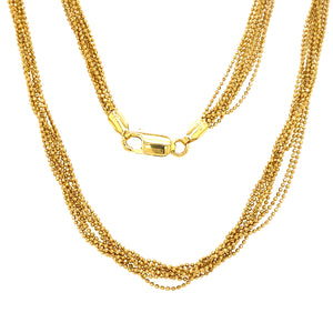 Estate Gold Beaded Necklace