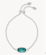 Elaina Silver Plated  Adjustable Chain Bracelet in London Blue by Kendra Scott