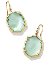 Daphne Gold Plated Light Green MOP Drop Earrings by Kendra Scott