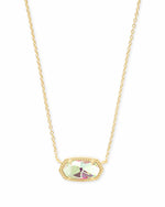 Elisa Gold Plated  Necklace in Dichroic Glass by Kendra Scott