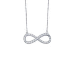 Sterling Silver Simulated Stones Infinity Necklace by Lafonn