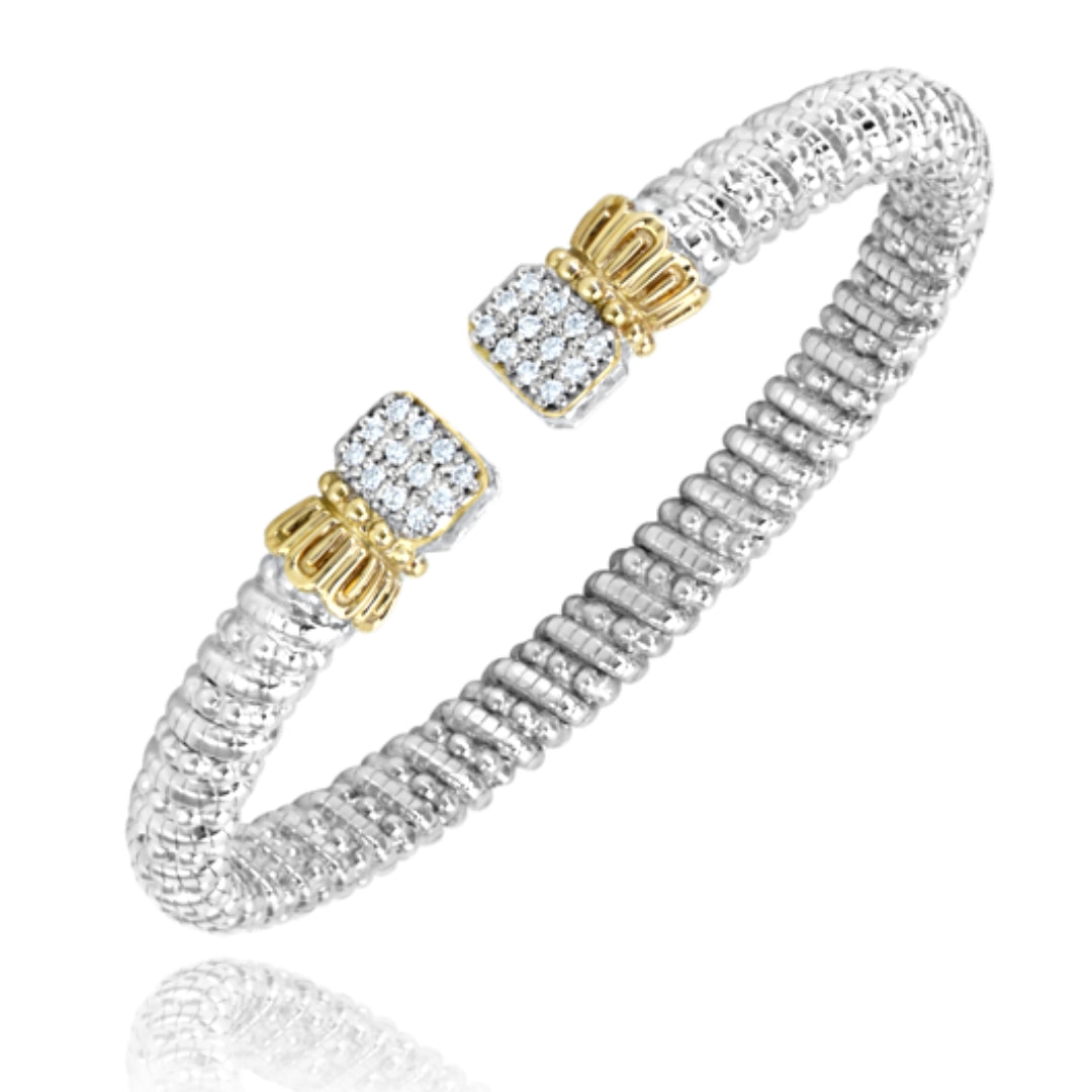 Sterling Sliver & 14K Yellow Gold Diamond Bracelet by VAHAN
